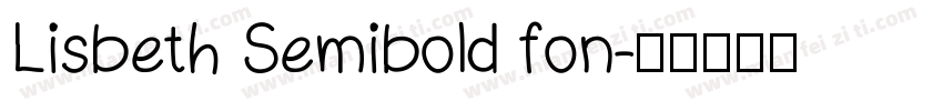 Lisbeth Semibold fon字体转换